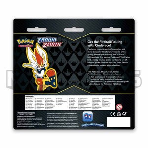 Pokémon TCG: Sword & Shield-Crown Zenith Cinderace Pin Collection