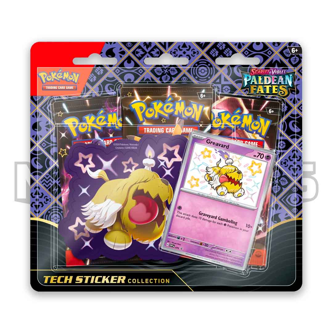 paldean fates tech sticker collection blister packs greavard