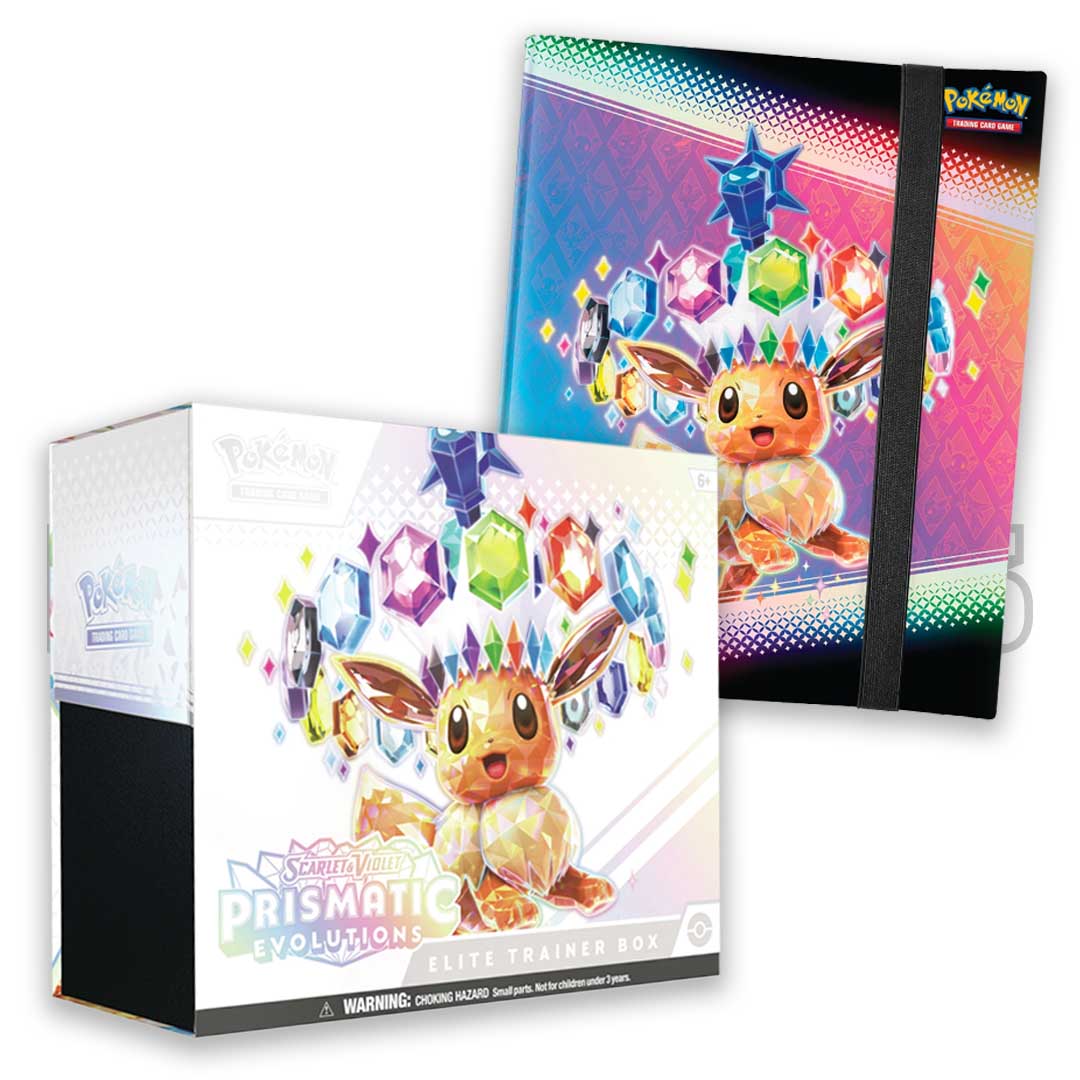 Davy Crockett Collectible Promo Glasses Pokémon Prismatic Evolutions Elite Trainer Box (SV 8.5 ETB) - Sealed English Edition With Promo Card - Collector's Item Pokemon Prismatic Evolutions ETB - Foto 8