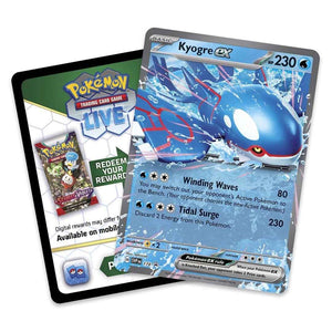 kyogre ex svp 178 black star promo card from azure legends tin