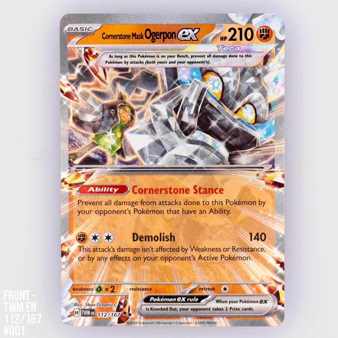 Cornerstone Mask Ogerpon ex 112/167 Twilight Masquerade (#001) Cornerstone Mask Ogerpon ex 112/167 Twilight Masquerade (#001)