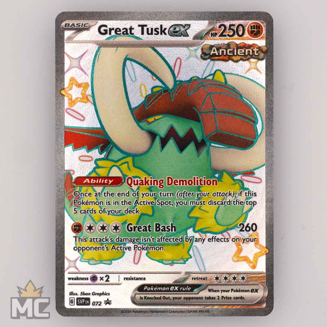 great tusk pokemon card Great Tusk ex 072 Paldean Fates Promo (#001)