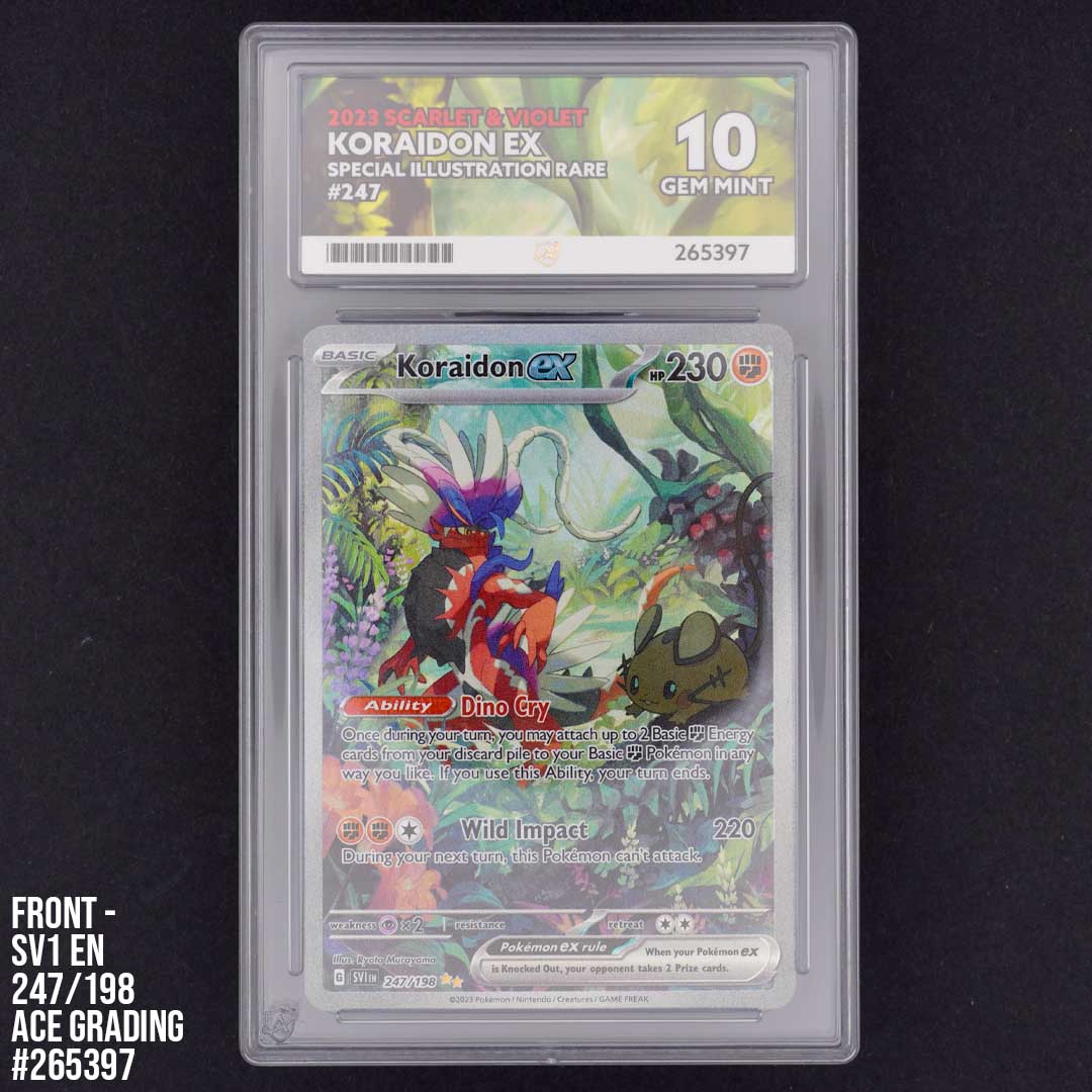 Koraidon ex 247/198 Scarlet & Violet | Ace Grading Gem Mint 10 #265397 Koraidon ex 247/198 Scarlet & Violet | Ace Grading Gem Mint 10 #265397