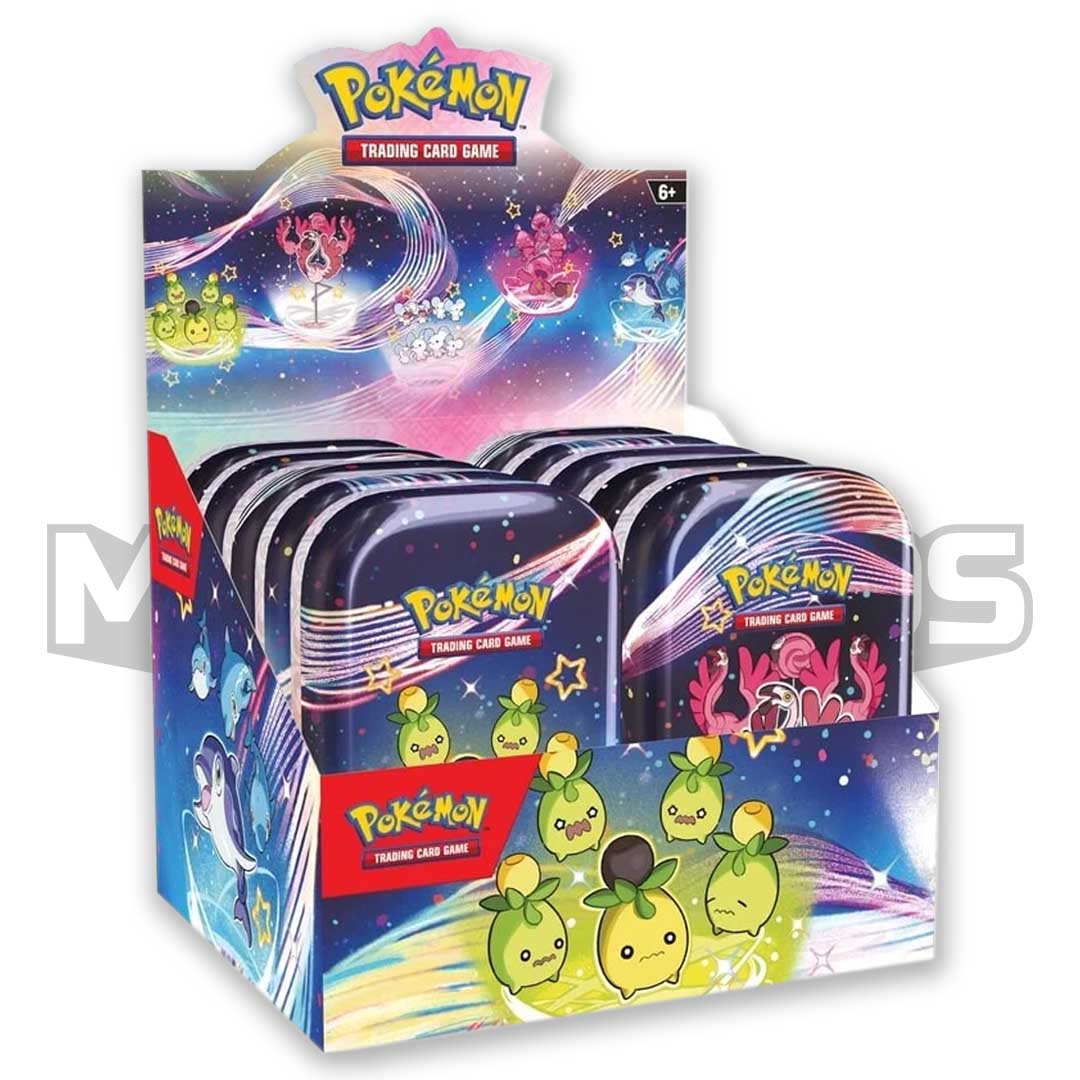 pokemon card tins uk Pokémon TCG: Paldean Fates Mini Tins Sealed Display Case (10x Tins)