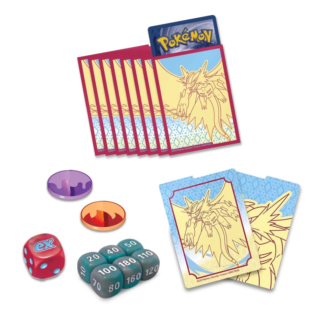 Paradox Rift Roaring Moon ETB Deck Sleeves + Dividers + Dice Paradox Rift Roaring Moon ETB Deck Sleeves + Dividers + Dice