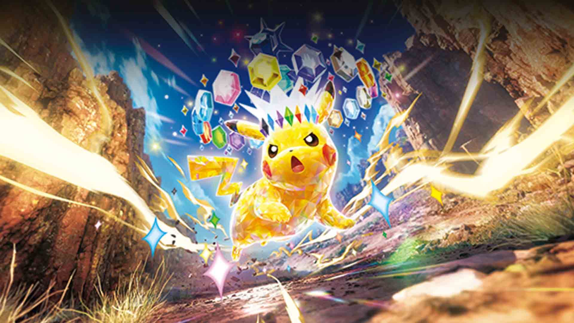 Pokemon surging sparks stellar pikachu banner artwork