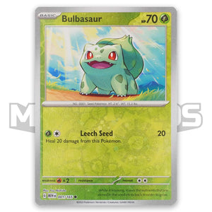 Bulbasaur 001/165 SV 151 Promo Cosmos Reverse Holo Pokémon Card