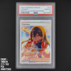 Pokemon Special Illustration Rare Carmine 217/167 Twilight Masquerade PSA Gem Mint 10 #96972563