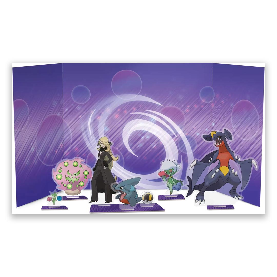 Pokémon TCG: Cynthia's Garchomp ex Premium Collection standee display