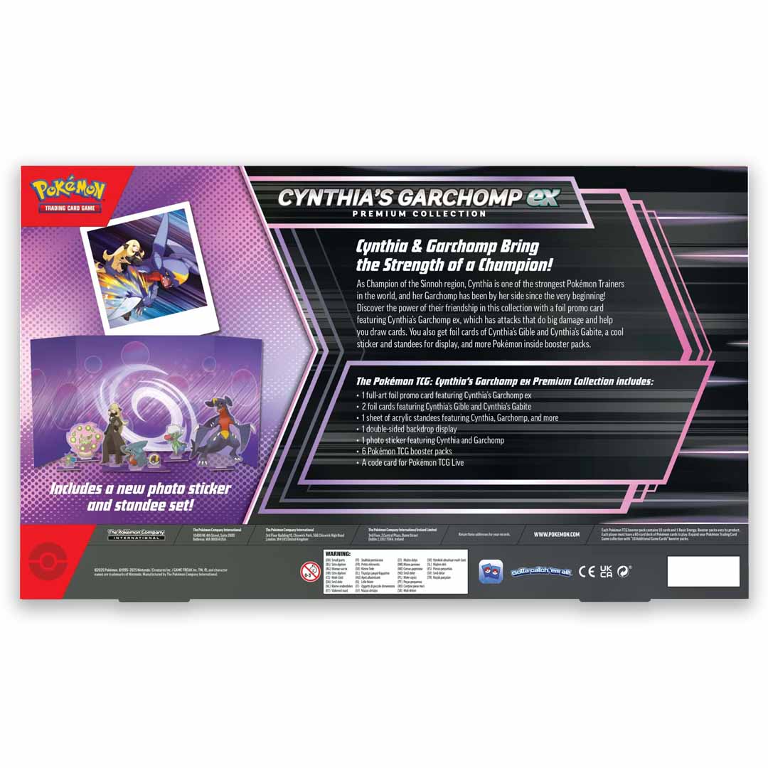 Pokémon TCG: Cynthia's Garchomp ex Premium Collection reverse