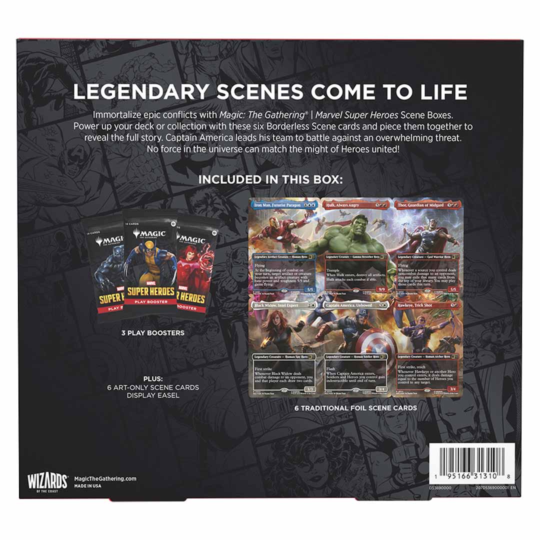 Magic The Gathering - Marvel Super Heroes Scene Box heroes united reverse