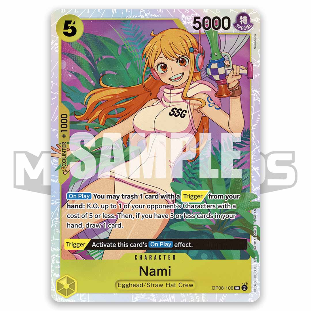 Nami OP08-106 Secret Rare English One Piece TCG Card: Two Legends