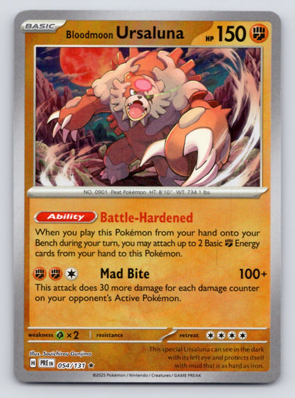 Bloodmoon Ursaluna 054/131 SV Prismatic Evolutions (Pokéball Holo)