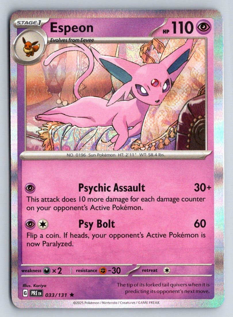 Espeon 033/131 SV Prismatic Evolutions (Holo)
