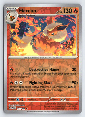 Flareon 013/131 SV Prismatic Evolutions (Reverse Holo)
