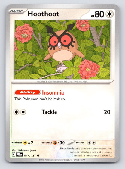 Hoothoot 077/131 SV Prismatic Evolutions (Uncommon)