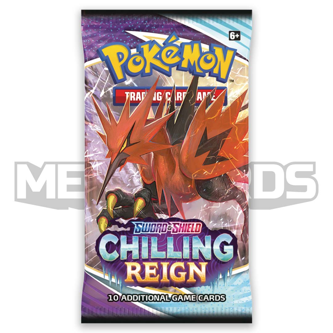 Pokemon sword and shield chilling reign booster pack galarian zapdos