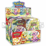 Pokemon scarlet and violet prismatic evolutions mini tins display box