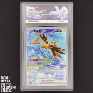 Zapdos ex 202/165 Pokémon 151 | Ace Grading Mint 9 #265393