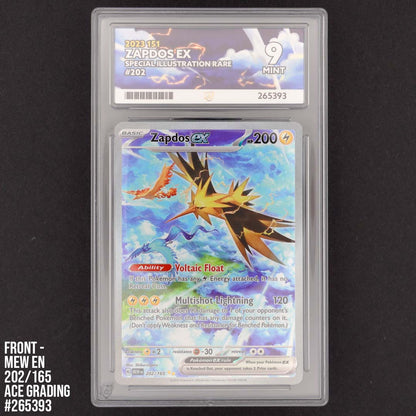 Zapdos ex 202/165 Pokémon 151 | Ace Grading Mint 9 #265393