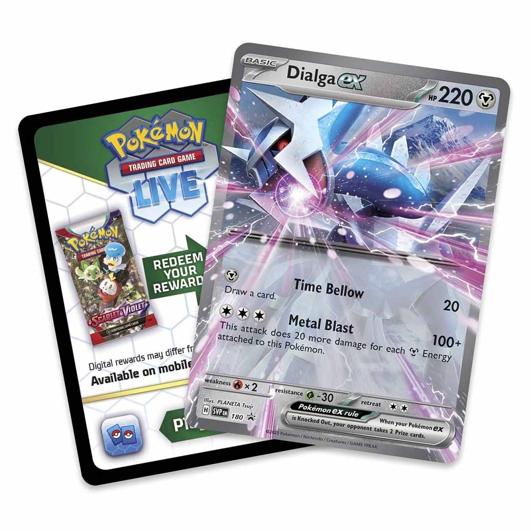 Pokemon scarlet and violet azure legends dialga ex svp 180 black star promo