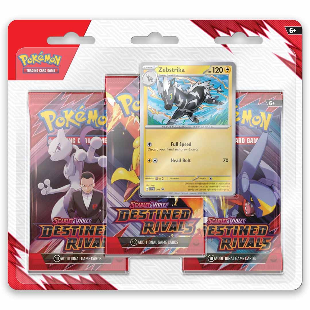 Pokemon destined rivals Zebstrika 3 pack blister 