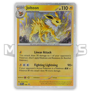 Jolteon 169 Cosmos Holo Black Star Promo Card from the Prismatic Evolutions Poster Collection.