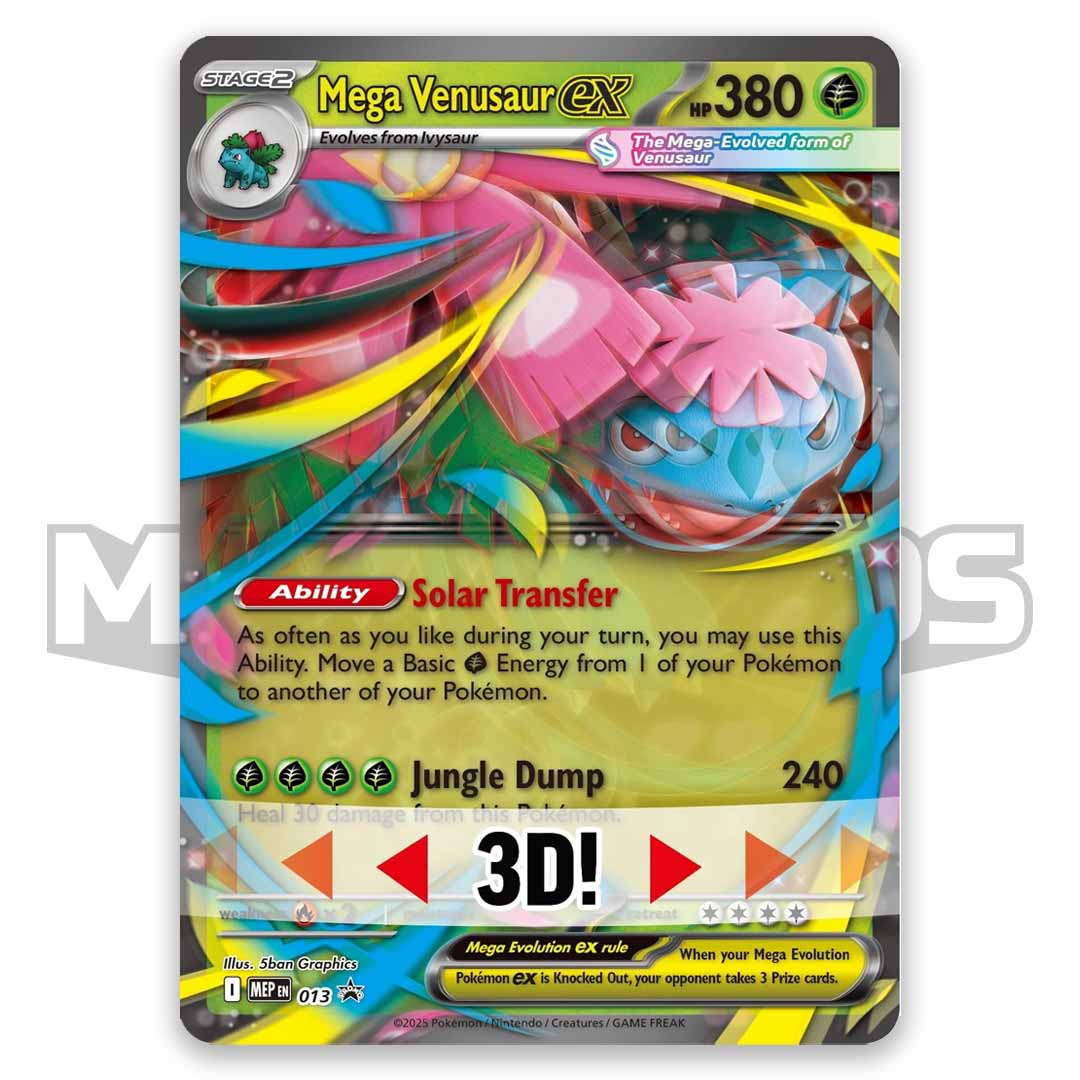 Pokémon TCG: Mega Venusaur ex Premium Collection lenticular card 3d