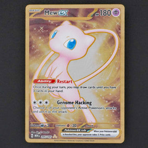 mew ex 205/165 gold metal card