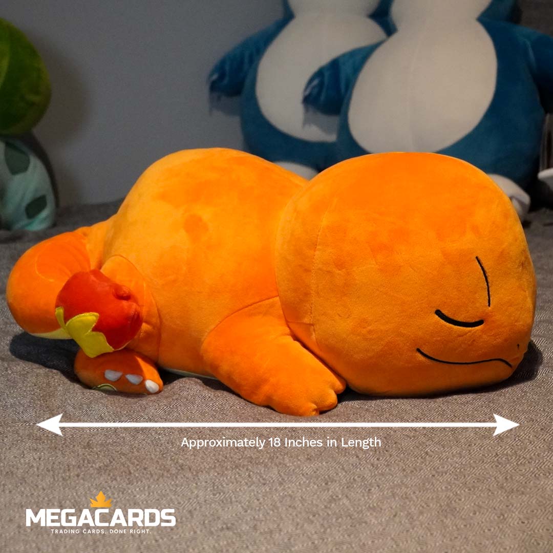 Sleeping Charmander 18" Ultra Soft Pokémon Plushie Toy size