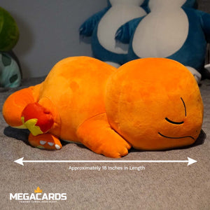 Sleeping Charmander 18" Ultra Soft Pokémon Plushie Toy size