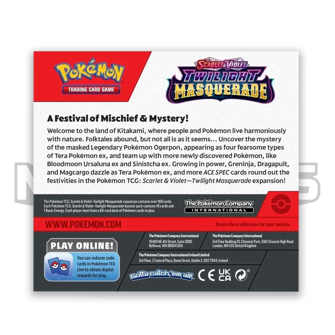 pokemon twilight masquerade booster box reverse