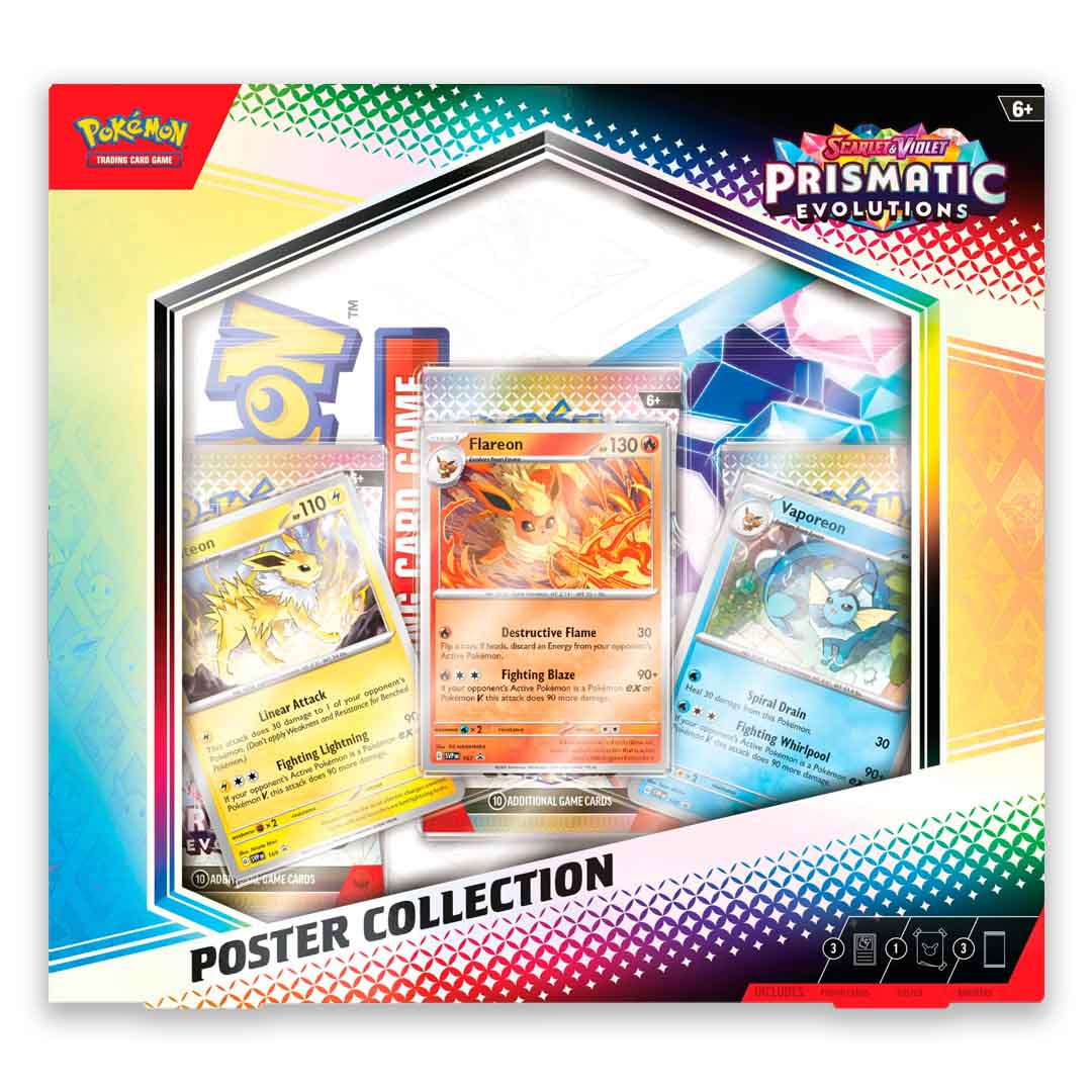 Pokemon scarlet and violet prismatic evolutions poster collection artwork