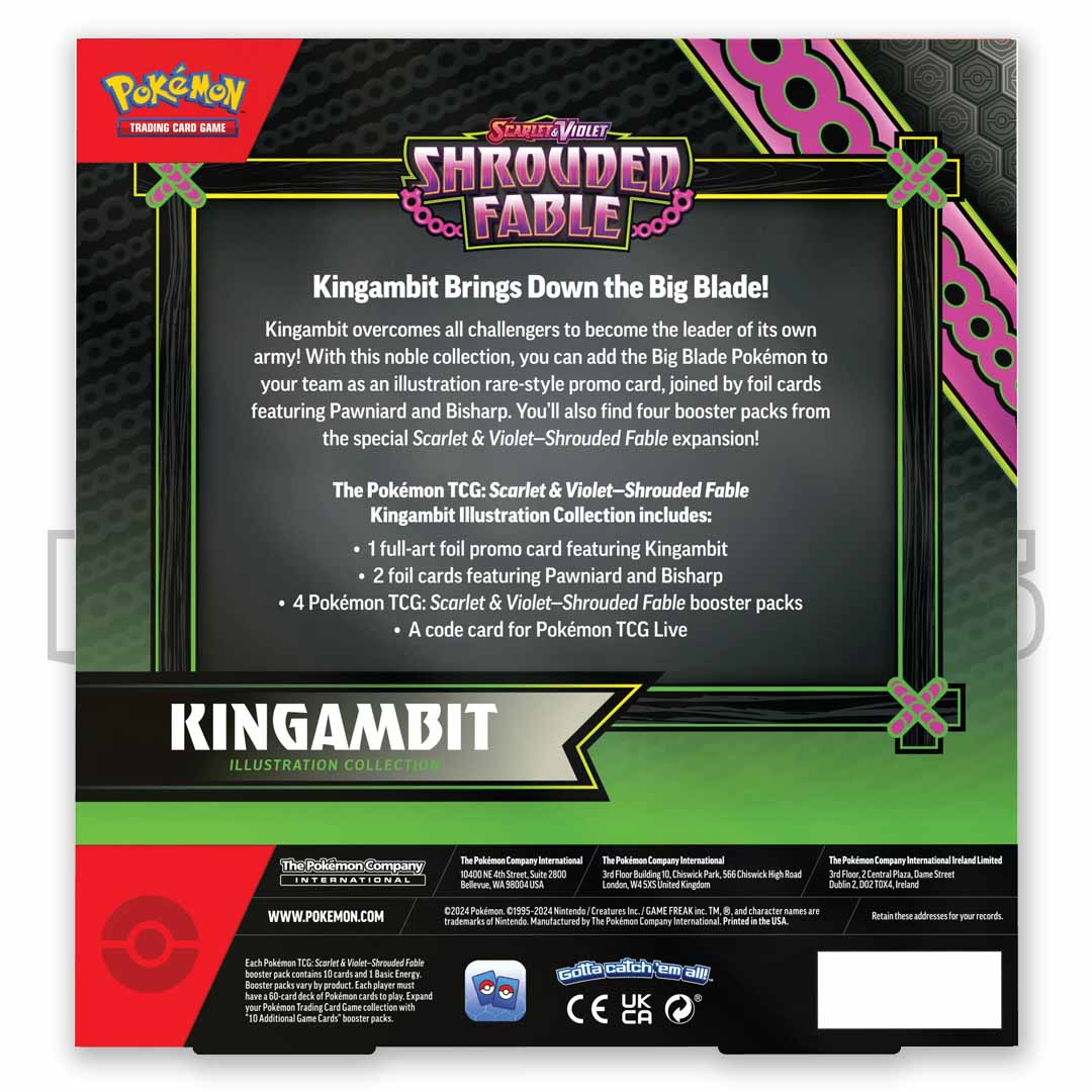 Pokemon shrouded fable kingambit illustration collection reverse