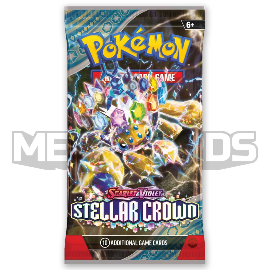 Pokemon scarlet and violet stellar crown booster packs galvantula