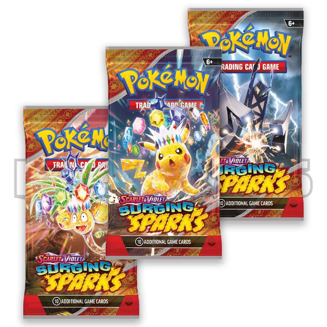 pokemon scarlet and violet surging sparks 3 packs