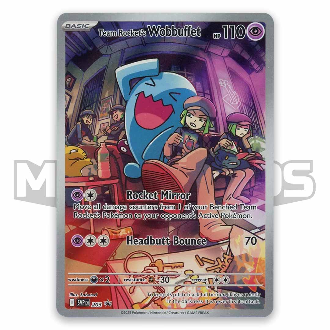 Pokémon Trading Card Game Elite Trainer Box destined rivals team rocket's wobbuffet promo card svp 203