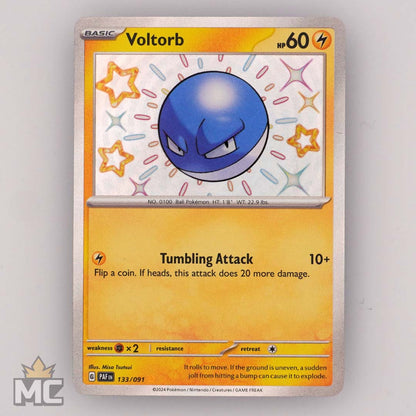 Voltorb 133/091 Paldean Fates Shiny Rare (#001)